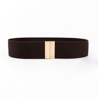 Simple Style Solid Color Alloy Elastic Band Woven Belt Women's Woven Belts sku image 3
