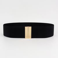 Simple Style Solid Color Alloy Elastic Band Woven Belt Women's Woven Belts sku image 7