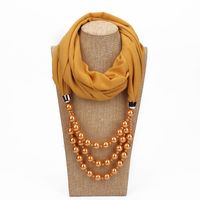 Women's Streetwear Solid Color Chiffon Patchwork Winter Scarves main image 5