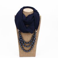 Women's Streetwear Solid Color Chiffon Patchwork Winter Scarves main image 4