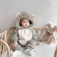Casual Lion Cotton Baby Rompers sku image 4