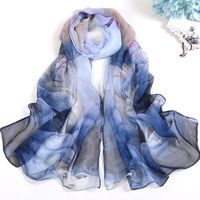 Women's Vacation Color Block Floral Polyester Silk Scarves main image 3