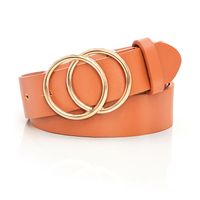 Basic Solid Color Leopard Pu Leather Women's Leather Belts main image 4