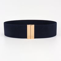 Simple Style Solid Color Alloy Elastic Band Woven Belt Women's Woven Belts sku image 13