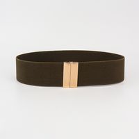 Simple Style Solid Color Alloy Elastic Band Woven Belt Women's Woven Belts sku image 12