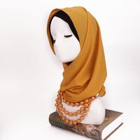 Women's Streetwear Solid Color Chiffon Patchwork Winter Scarves main image 3