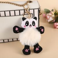 Fashion Panda Plush Unisex Bag Pendant Keychain 1 Piece main image 2