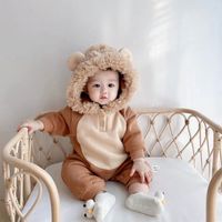 Casual Lion Cotton Baby Rompers sku image 2