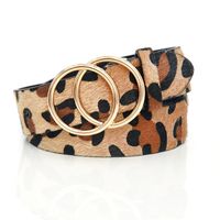 Basic Solid Color Leopard Pu Leather Women's Leather Belts main image 2