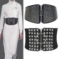 Fashion Solid Color Pu Leather Rivet Women's Corset Belts main image 6