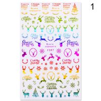 Christmas Cute Letter Snowflake Elk Paper Nail Decoration Accessories sku image 1