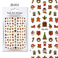 Christmas Fashion Christmas Tree Santa Claus Elk Paper Nail Decoration Accessories sku image 5