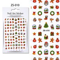 Christmas Fashion Christmas Tree Santa Claus Elk Paper Nail Decoration Accessories sku image 4