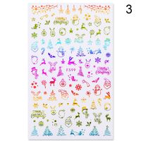 Christmas Cute Letter Snowflake Elk Paper Nail Decoration Accessories sku image 3