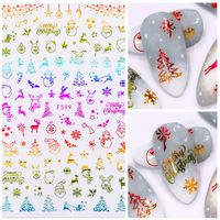 Christmas Cute Letter Snowflake Elk Paper Nail Decoration Accessories main image 2