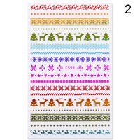 Christmas Cute Letter Snowflake Elk Paper Nail Decoration Accessories sku image 2