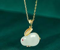 Süß Kaninchen Legierung Emaille Inlay Künstliche Edelsteine Frau Armbänder Ohrringe Halskette sku image 16
