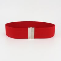 Simple Style Solid Color Alloy Elastic Band Woven Belt Women's Woven Belts sku image 6