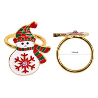 Christmas Casual Christmas Hat Letter Stainless Steel Napkin Ring 1 Piece sku image 35