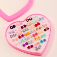 Cute  Children Korean Love Boxed Earrings Wholesale sku image 3
