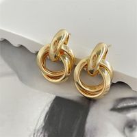 Classic Style Circle Metal Plating Women's Drop Earrings 1 Pair sku image 1