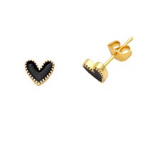 Fashion Heart Shape Copper Plating Ear Studs 1 Pair sku image 6