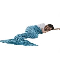 Fashion Solid Color Mermaid Acrylic Blanket main image 4