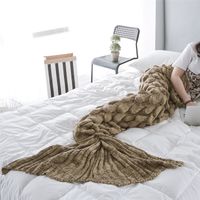 Fashion Solid Color Mermaid Acrylic Blanket sku image 11