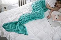 Fashion Solid Color Mermaid Acrylic Blanket sku image 4