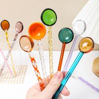 Fashion Solid Color Glass Spoon 1 Piece main image 4