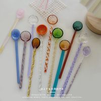 Fashion Solid Color Glass Spoon 1 Piece main image 1