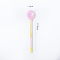 Fashion Solid Color Glass Spoon 1 Piece sku image 19