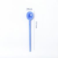 Fashion Solid Color Glass Spoon 1 Piece sku image 6