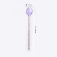 Fashion Solid Color Glass Spoon 1 Piece sku image 2
