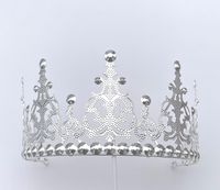 Fashion Crown Imitation Pearl Alloy Rhinestone Plating Crown 1 Piece sku image 1