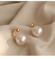 Elegant Geometric Alloy Inlay Artificial Pearls Women's Earrings 1 Pair main image 2