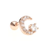 Fashion Heart Shape Copper Plating Inlay Artificial Pearls Zircon Ear Studs 1 Piece sku image 39