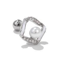 Mode Forme De Cœur Le Cuivre Placage Incruster Perles Artificielles Zircon Boucles D'oreilles 1 Pièce sku image 17