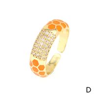 Fashion Geometric Copper Gold Plated Zircon Open Ring 1 Piece sku image 7