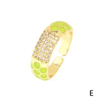 Fashion Geometric Copper Gold Plated Zircon Open Ring 1 Piece sku image 8