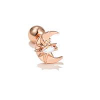 Cute Animal Brass Inlay Zircon Ear Studs 1 Piece sku image 29