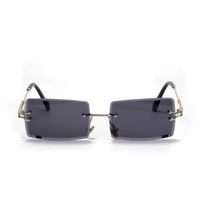 New Square Frameless Sunglasses Vintage Transparent Glasses sku image 14