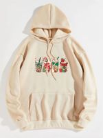 Women's Hoodie Long Sleeve Hoodies & Sweatshirts Printing Pocket Simple Style Cup Snowman Snowflake main image 1