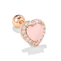 Love Ear Bone Studs Pink Peach Heart Star Moon Small Stud Earrings sku image 41