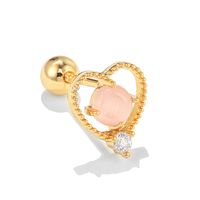 Love Ear Bone Studs Pink Peach Heart Star Moon Small Stud Earrings sku image 10