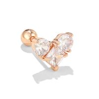 Love Ear Bone Studs Pink Peach Heart Star Moon Small Stud Earrings sku image 20