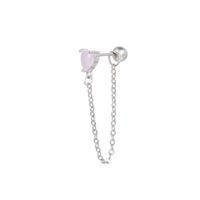 Love Ear Bone Studs Pink Peach Heart Star Moon Small Stud Earrings sku image 15
