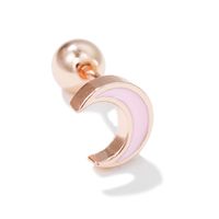 Love Ear Bone Studs Pink Peach Heart Star Moon Small Stud Earrings sku image 2