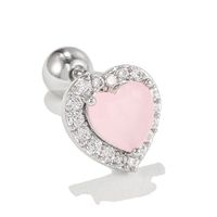 Love Ear Bone Studs Pink Peach Heart Star Moon Small Stud Earrings sku image 42