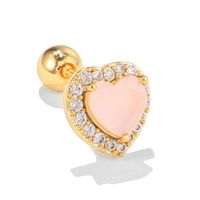Love Ear Bone Studs Pink Peach Heart Star Moon Small Stud Earrings sku image 40